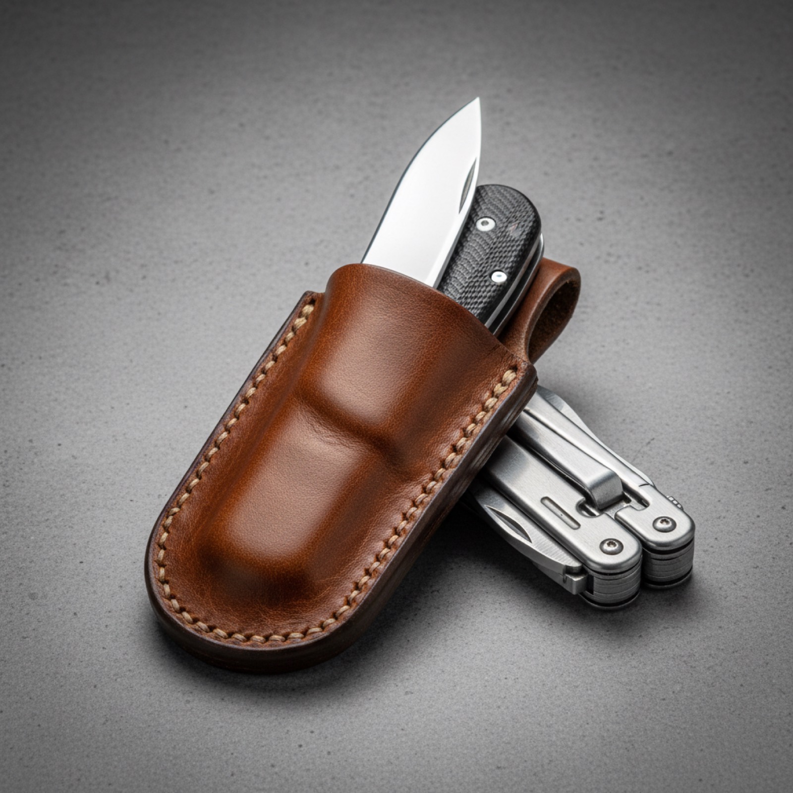 Fourreau Cuir Cousu Main